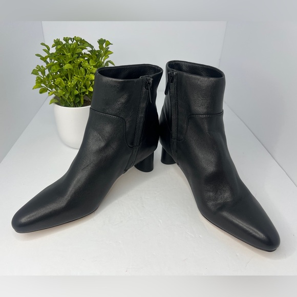 NEW Vince Hilda Leather Ankle Boots Black Size 5.5 - Picture 6 of 15